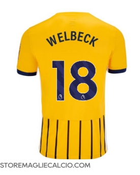 Brighton Danny Welbeck #18 Maglia Gara Trasferta Repliche 2024-25 Maniche Corte
